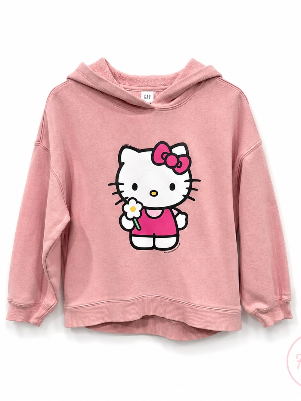 Hello Kitty x GAP Girls Pink Fleece Lined Hoodie Sweatshirt XL (12)